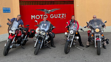 Guzzisti Montfort: Mitglieder und Freunde des Motorradclubs