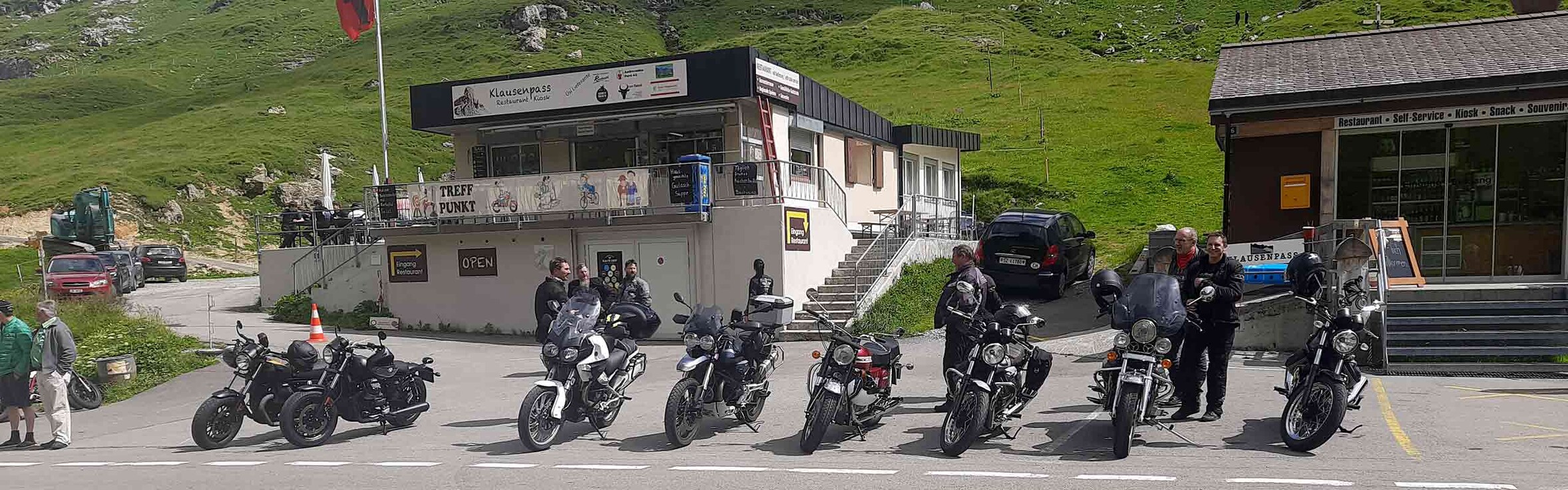 ace cafe luzern, klausenpass, guzzisti montfort